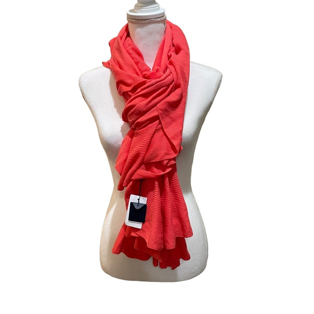 Magaschoni Ruffled scarf - coral